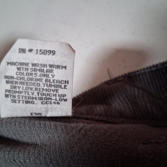 Vintage Roebucks Corduroys Corduroy Pants Men 36x29.5 Gray Classic READ - Picture 11 of 15